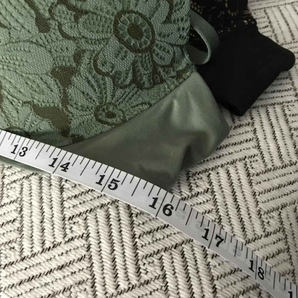 NWT Aerie Real Sunnie Demi Push Up Blossom Bras 40B Black and Green - Picture 5 of 6